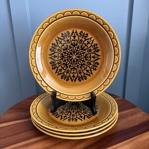 Homer Laughlin Coventry Castilian 10 inch Dinner Plates Set Of 4 Vintage USA